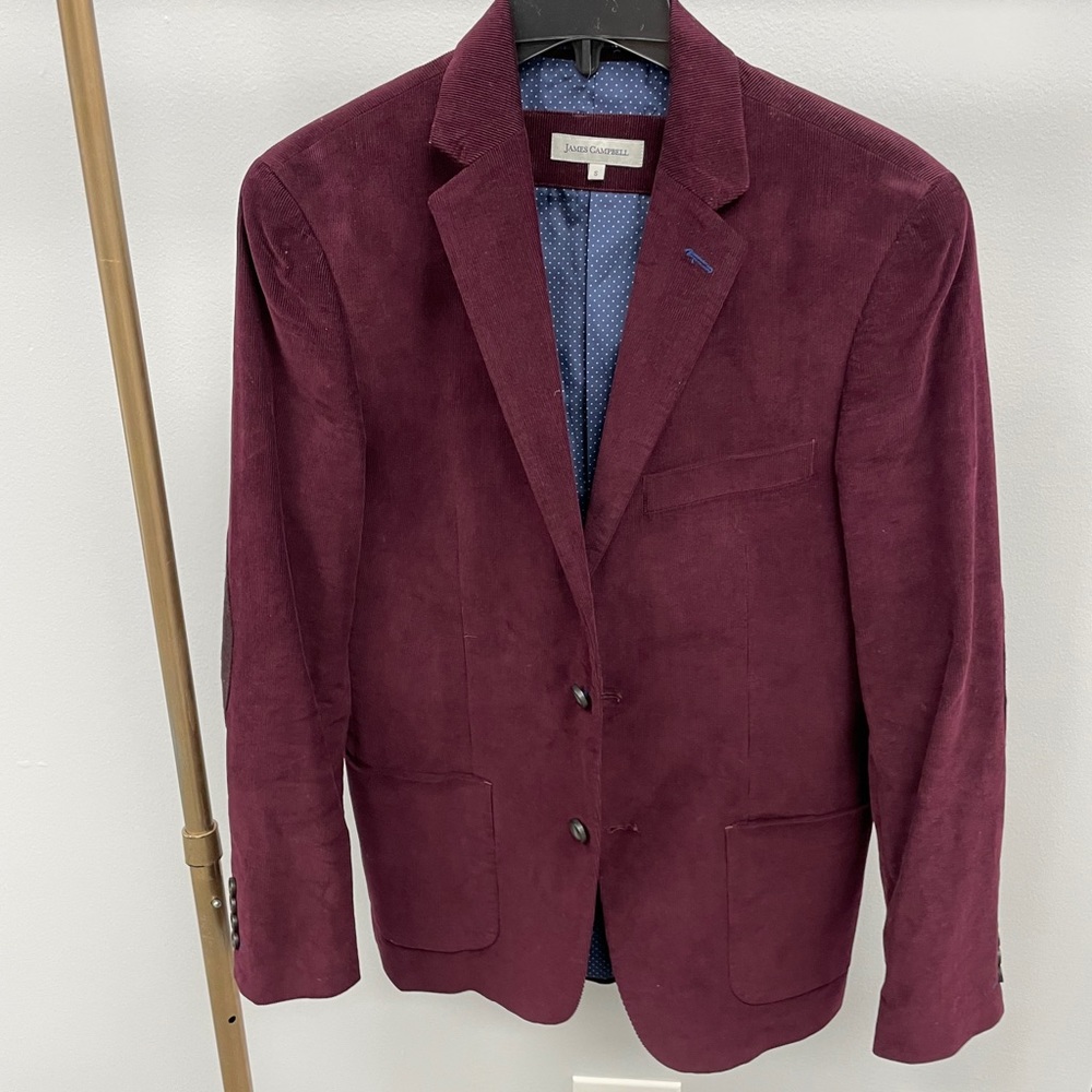 James Campbell dinner jacket. Merlot corduroy.
